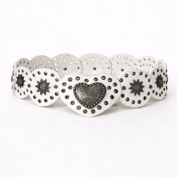 torrid Accessories - Torrid White Heart Concho Belt 5X Star Western Boho Y2K Wide